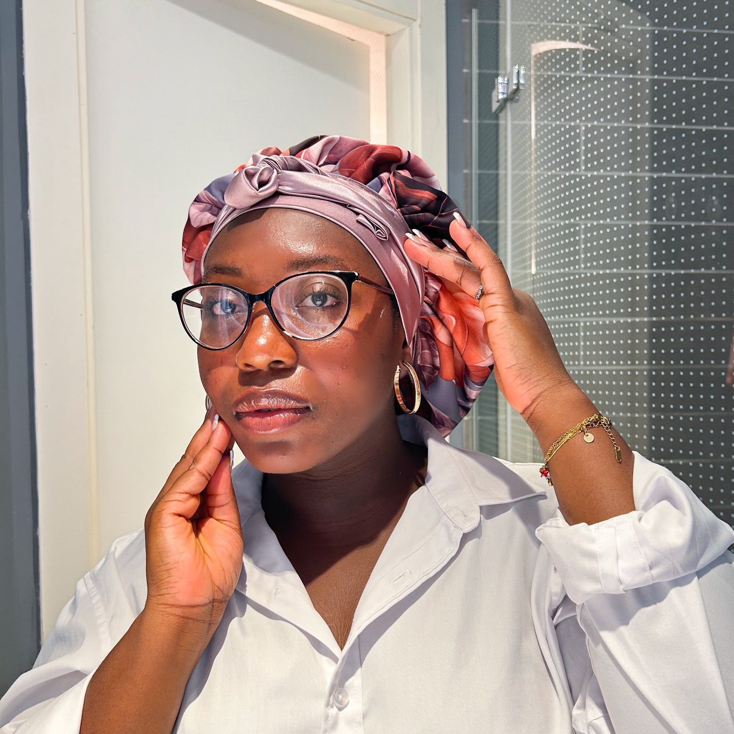 Elisa Reversible Satin Bonnet