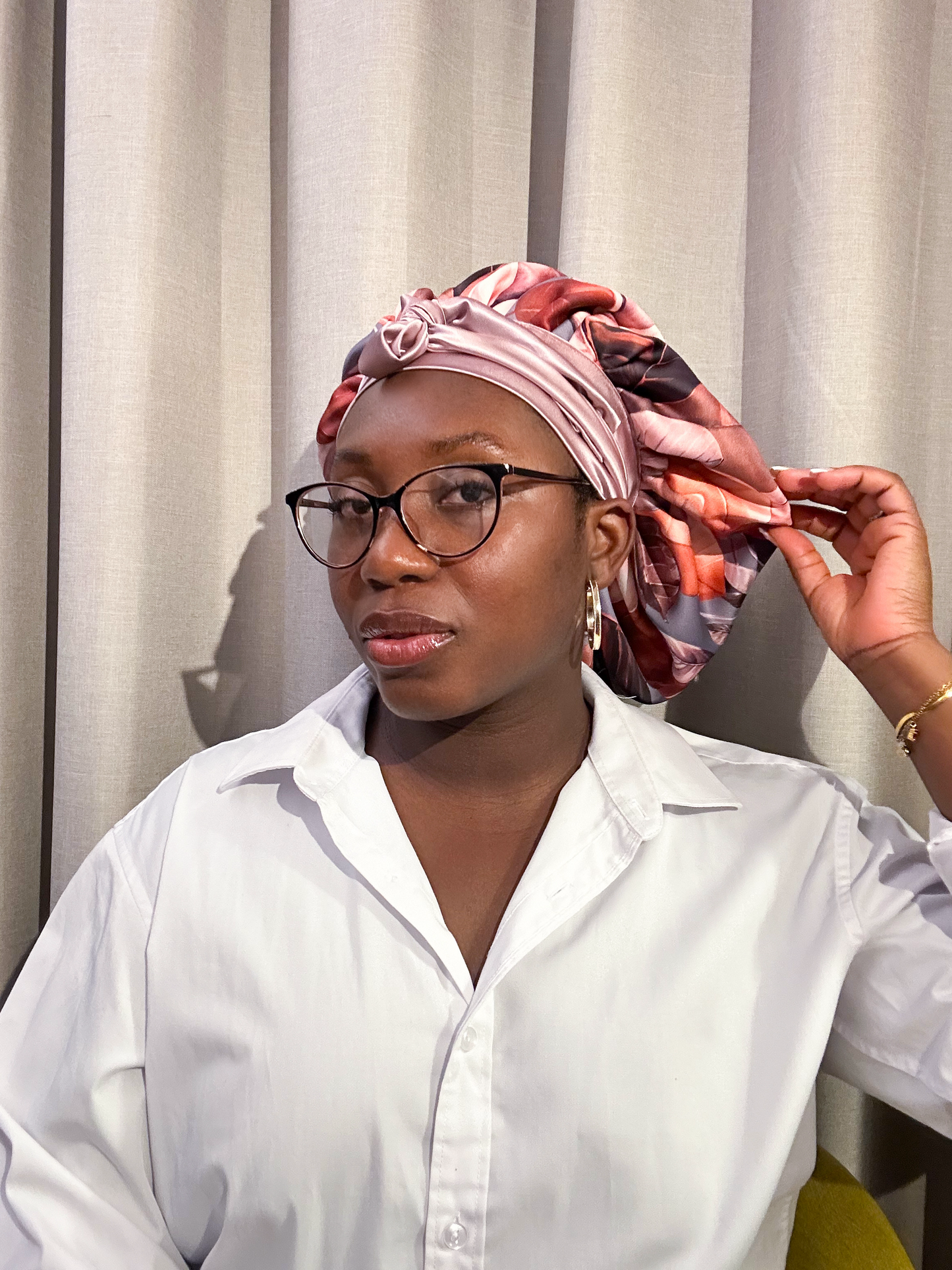 Elisa Reversible Satin Bonnet