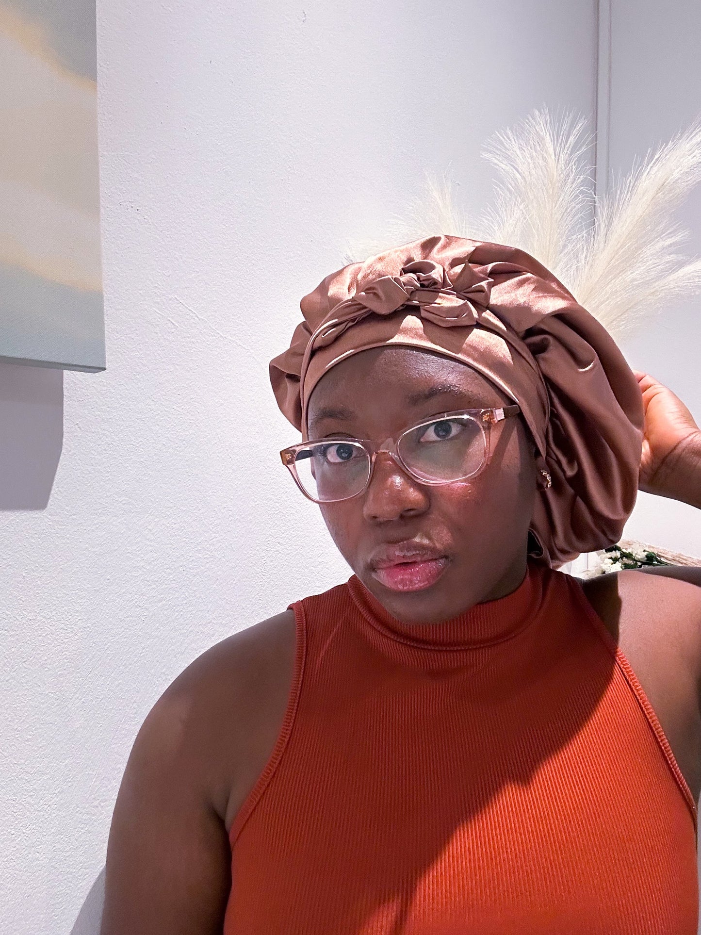 Pearl Reversible Satin Bonnet