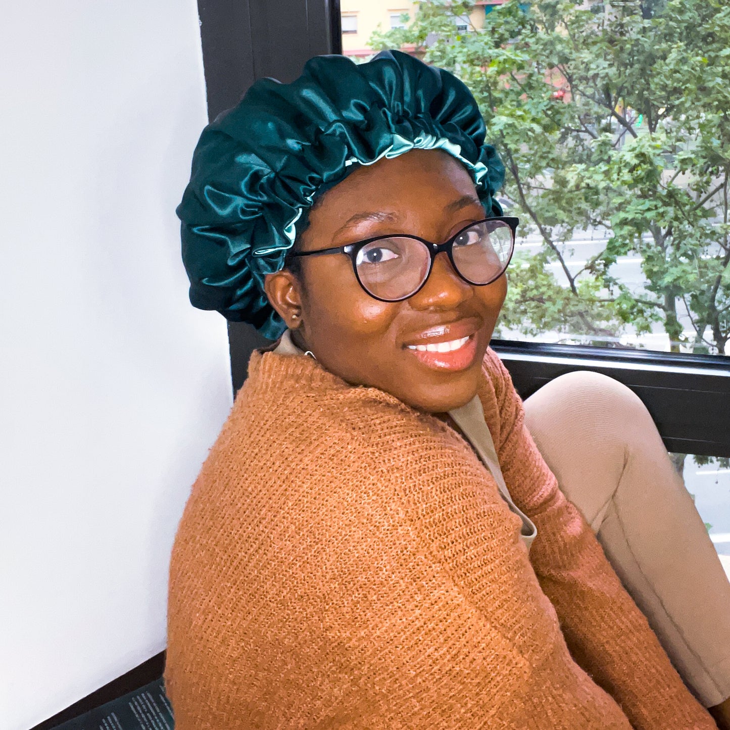 Mena Reversible Satin Bonnet