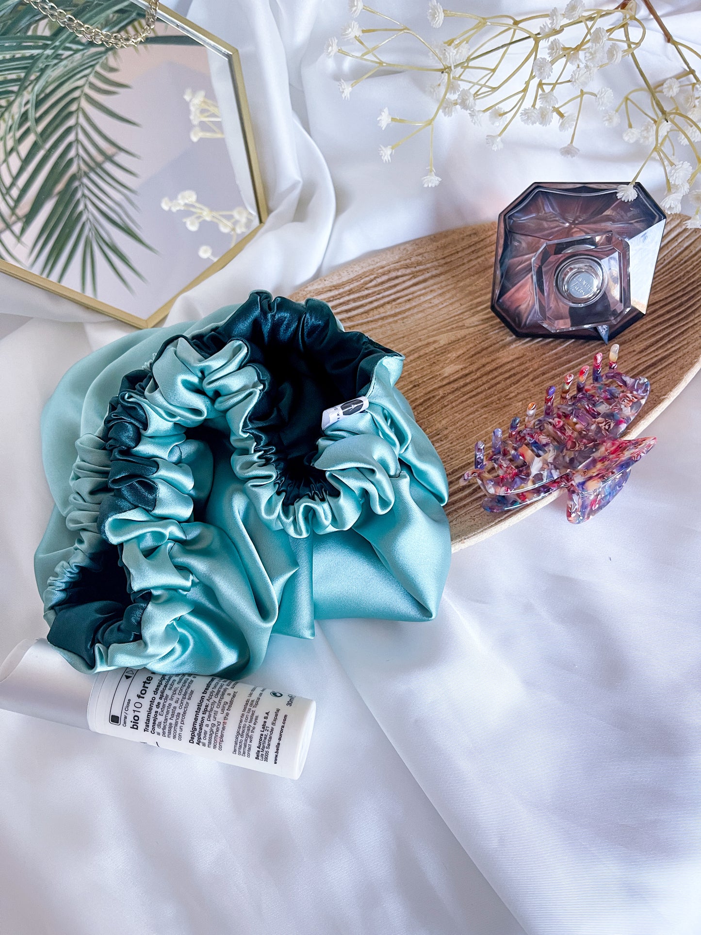 Mena Reversible Satin Bonnet