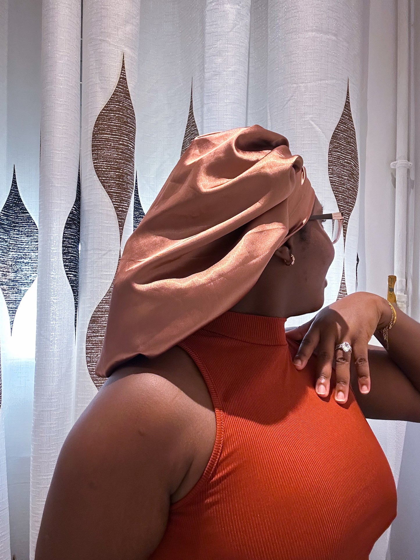 Pearl Reversible Satin Bonnet