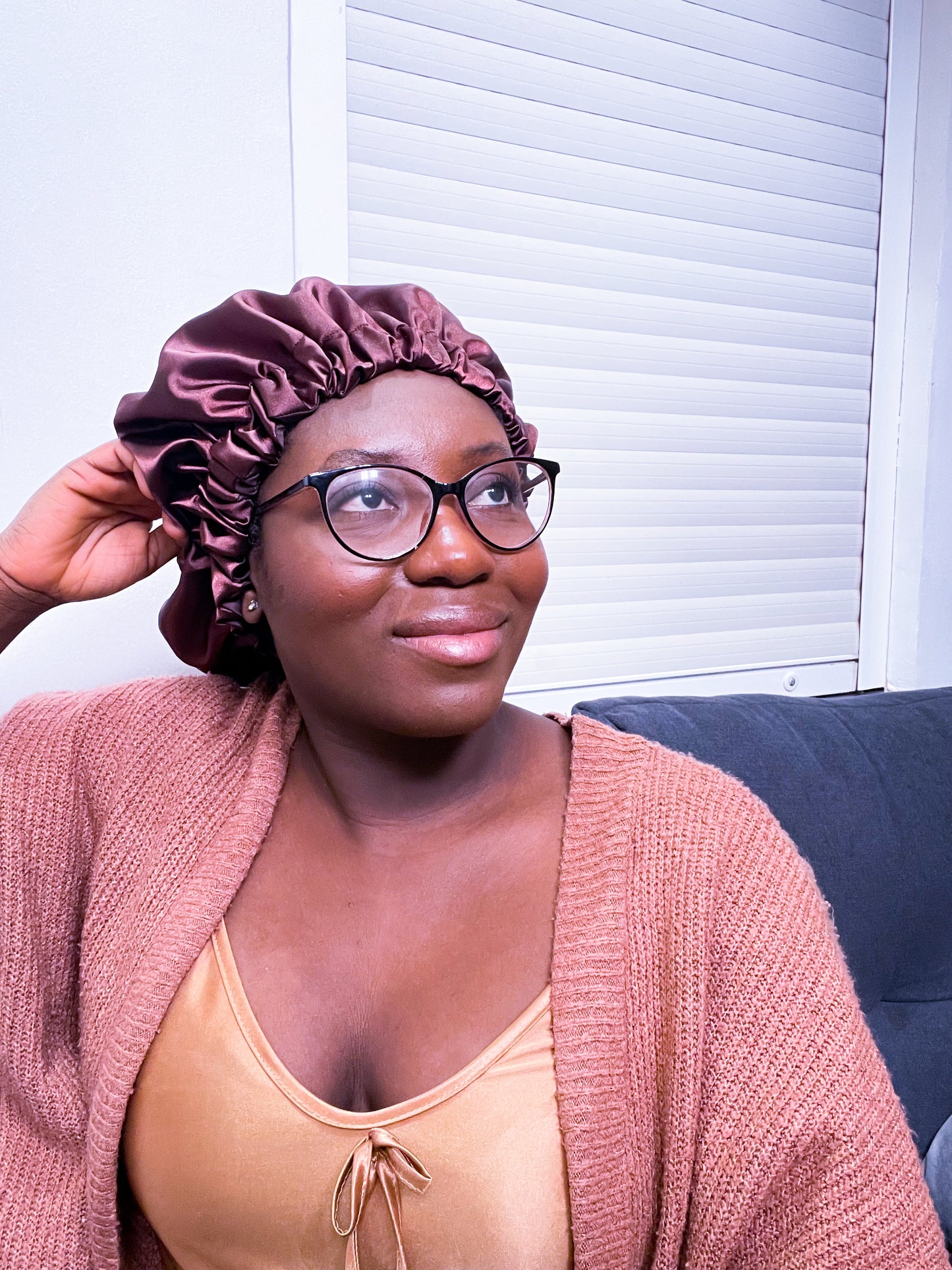 Sarah Reversible Satin Bonnet